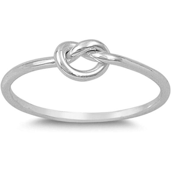 Other - CHOOSE YOUR COLOR Sterling Silver Knot Ring